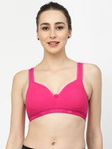 Women's Lightly Padded & Full Coverage Racer Back Sports Bra T3031