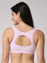 Women's Lightly Padded & Full Coverage Racer Back Sports Bra T3031