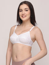 Cross-Over Cotton Full-Coverage Bra | Non-Wired | Non-Padded