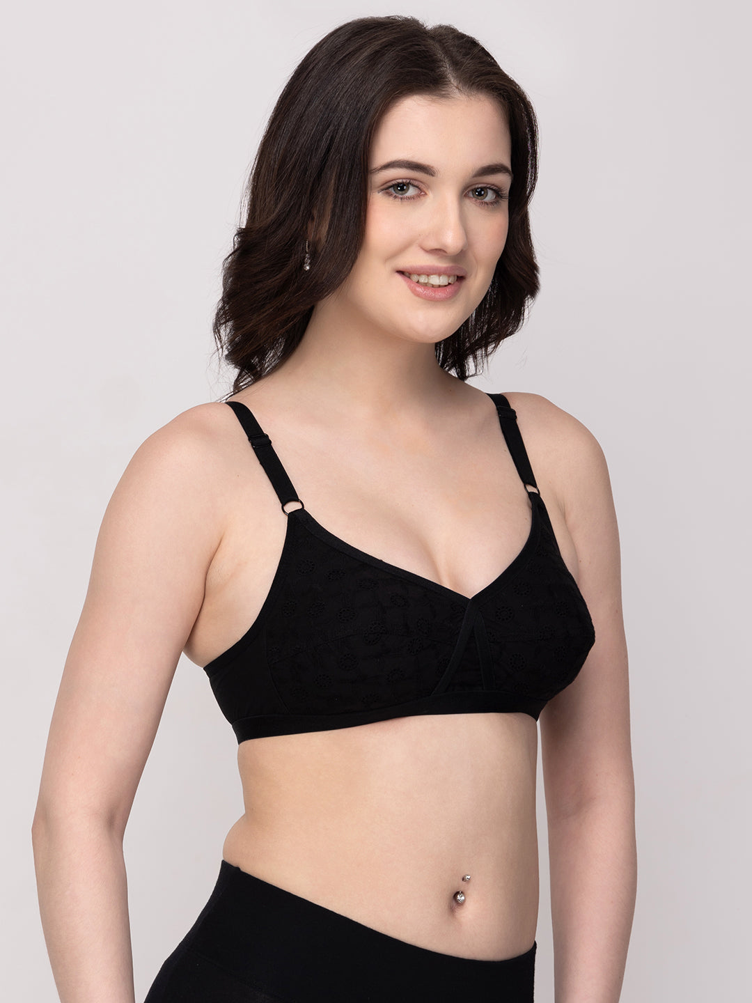 Cross-Over Cotton Full-Coverage Bra | Non-Wired | Non-Padded