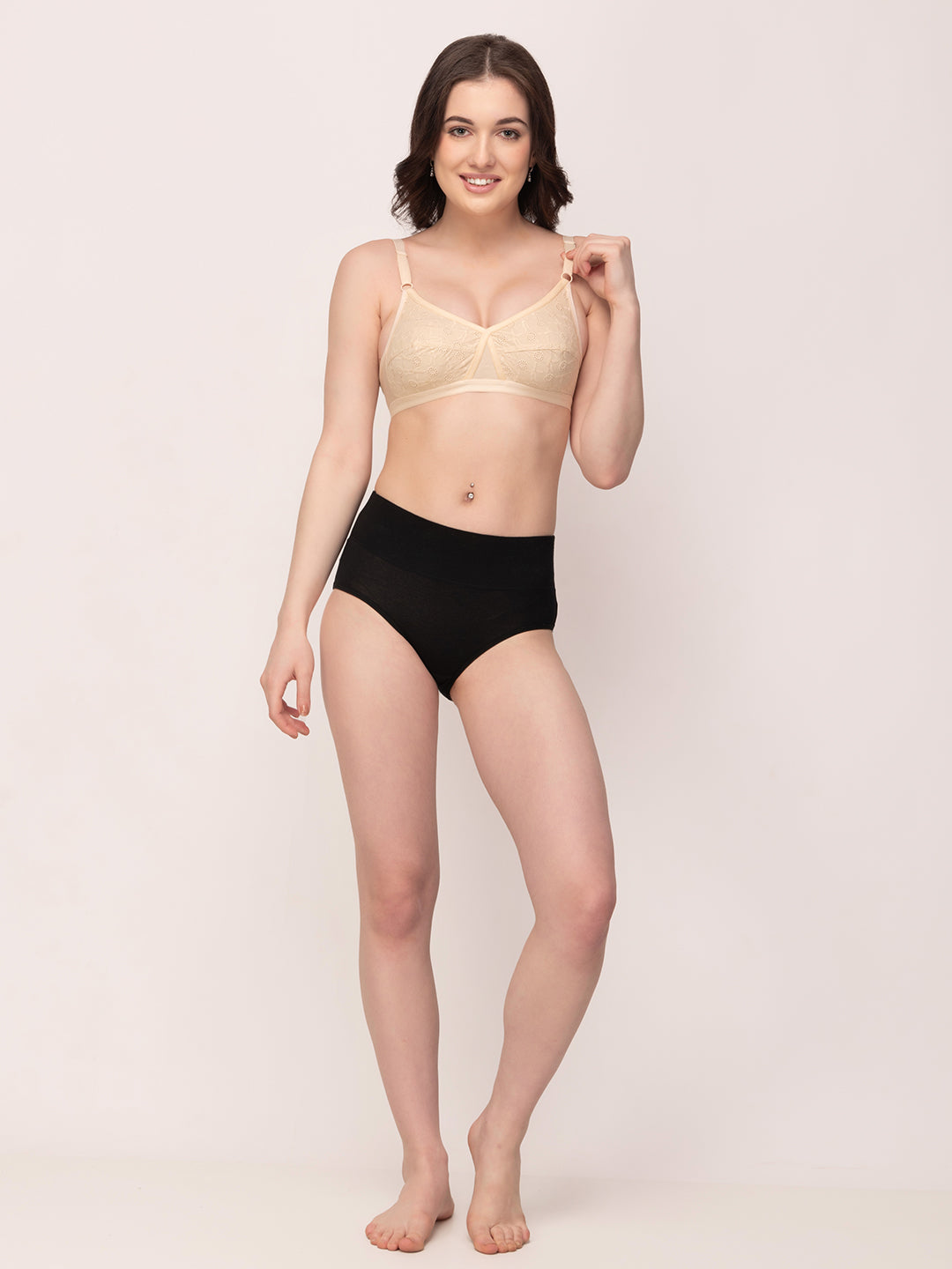 Cross-Over Cotton Full-Coverage Bra | Non-Wired | Non-Padded