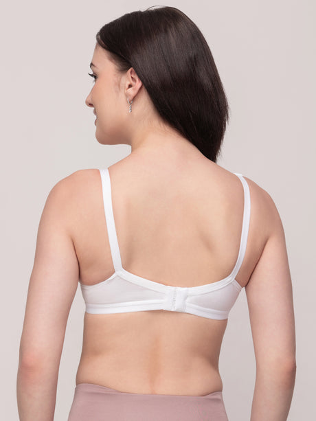 Cross-Over Cotton Full-Coverage Bra | Non-Wired | Non-Padded