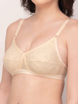 Cross-Over Cotton Full-Coverage Bra | Non-Wired | Non-Padded