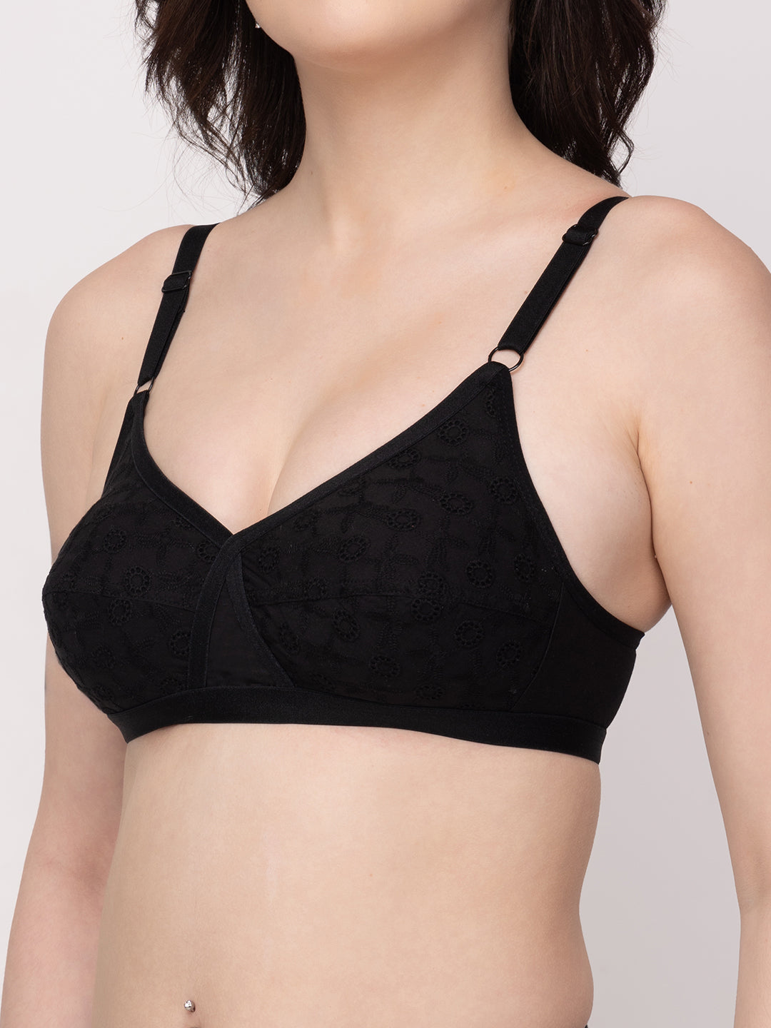 Cross-Over Cotton Full-Coverage Bra | Non-Wired | Non-Padded