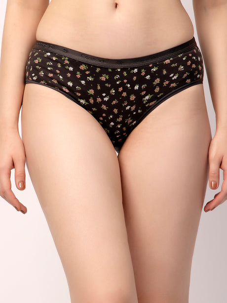 Petal Soft: Floral Printed Hipster Briefs Pack of 3 - 9218