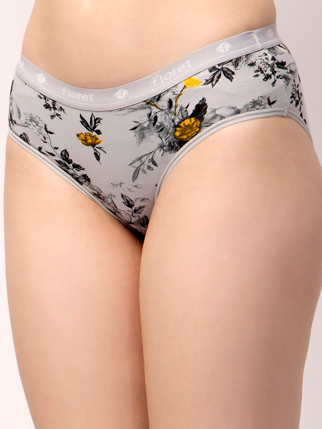 Floral Charm: Basic Cotton Briefs (3-Pack) - 8921