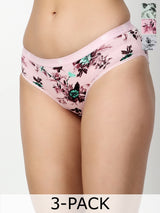 Floral Charm: Basic Cotton Briefs (3-Pack) - 8921