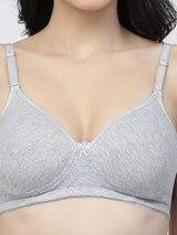 Adjustable Cotton T-Shirt Bra | Lightly Padded | Medium Coverage | Seamless - F20560