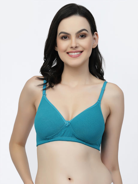 Multiway Padded Cotton T-Shirt Bra | Lightly Padded | Medium Coverage | Seamless - F20560