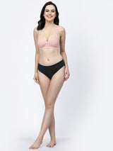 Multiway Padded Cotton T-Shirt Bra | Lightly Padded | Medium Coverage | Seamless - F20560