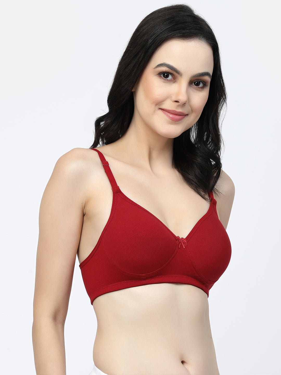 Adjustable Cotton T-Shirt Bra | Lightly Padded | Medium Coverage | Seamless - F20560