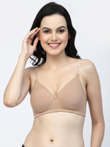 Multiway Padded Cotton T-Shirt Bra | Lightly Padded | Medium Coverage | Seamless - F20560