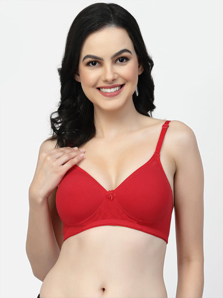 Multiway Padded Cotton T-Shirt Bra | Lightly Padded | Medium Coverage | Seamless - F20560