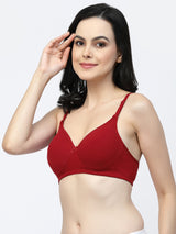 Adjustable Cotton T-Shirt Bra | Lightly Padded | Medium Coverage | Seamless - F20560