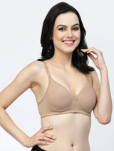 Multiway Padded Cotton T-Shirt Bra | Lightly Padded | Medium Coverage | Seamless - F20560