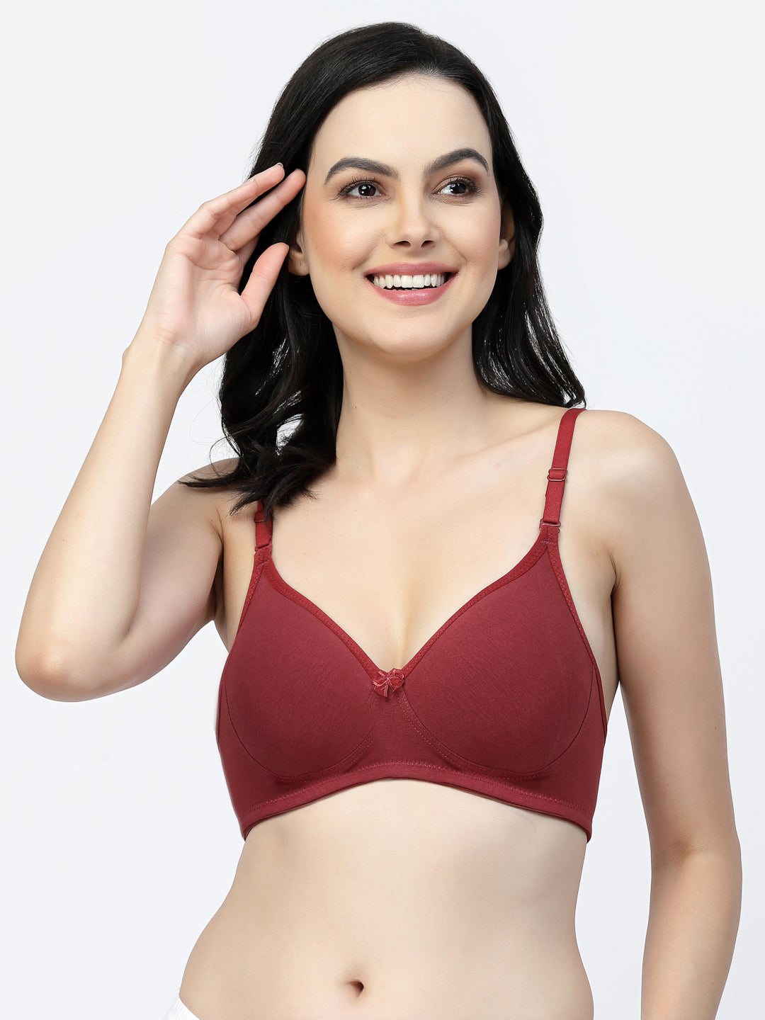 Adjustable Cotton T-Shirt Bra | Lightly Padded | Medium Coverage | Seamless - F20560