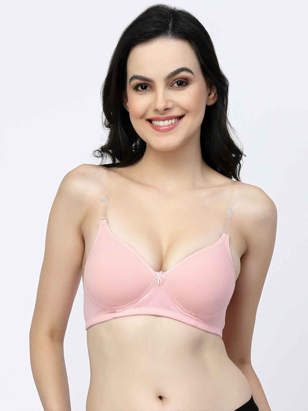 Multiway Padded Cotton T-Shirt Bra | Lightly Padded | Medium Coverage | Seamless - F20560