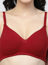 Adjustable Cotton T-Shirt Bra | Lightly Padded | Medium Coverage | Seamless - F20560