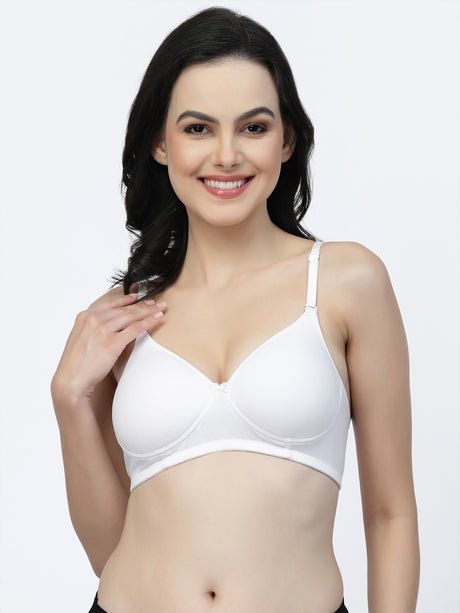 Convertible Cotton T-Shirt Bra | Lightly Padded | Medium Coverage | Seamless - F20560