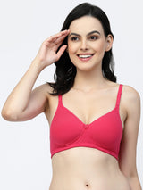 Adjustable Cotton T-Shirt Bra | Lightly Padded | Medium Coverage | Seamless - F20560