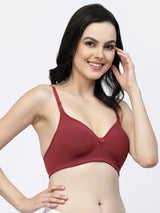 Adjustable Cotton T-Shirt Bra | Lightly Padded | Medium Coverage | Seamless - F20560