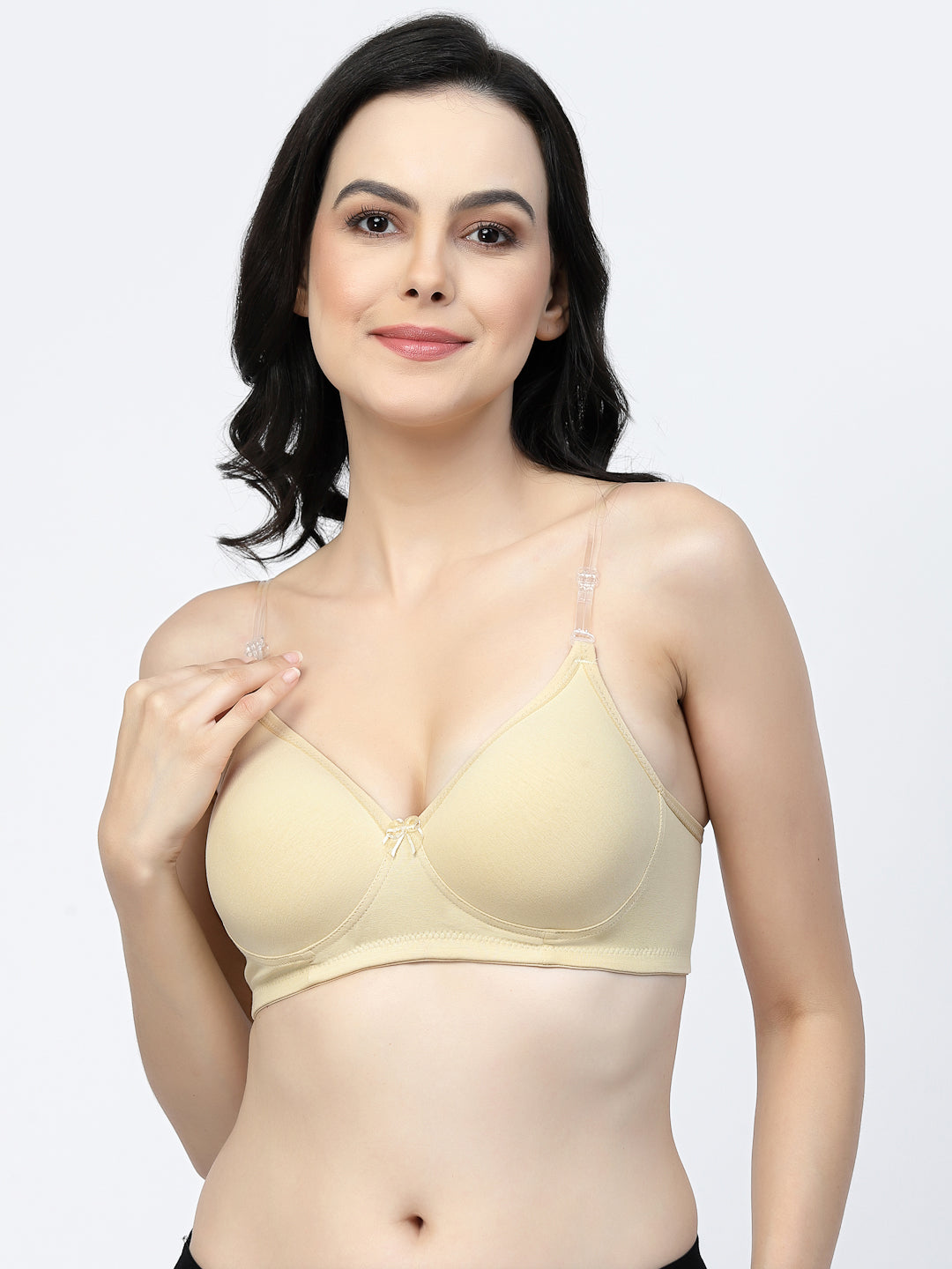 Convertible Cotton T-Shirt Bra | Lightly Padded | Medium Coverage | Seamless - F20560