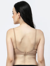 Multiway Padded Cotton T-Shirt Bra | Lightly Padded | Medium Coverage | Seamless - F20560