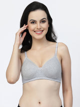 Adjustable Cotton T-Shirt Bra | Lightly Padded | Medium Coverage | Seamless - F20560