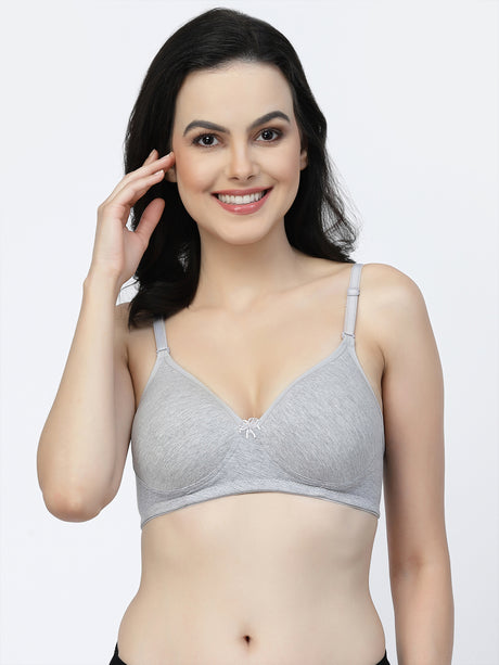 Adjustable Cotton T-Shirt Bra | Lightly Padded | Medium Coverage | Seamless - F20560