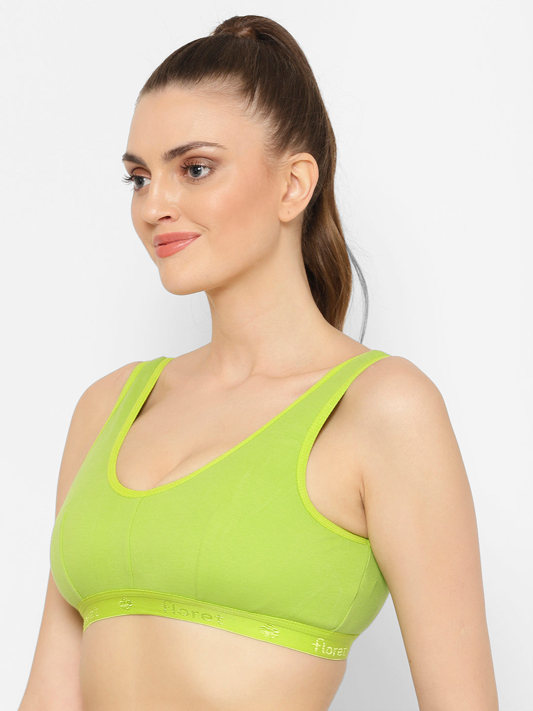 Florida Cotton Sports Bra | Non-Wired | Non-Padded | Full Coverage