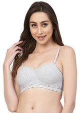 Women's Balconette Demi-Cup Bra | Padded | Non-Wired | Medium Coverage | T3100