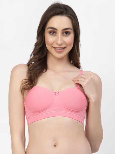 Women's Balconette Demi-Cup Bra | Padded | Non-Wired | Medium Coverage | T3100