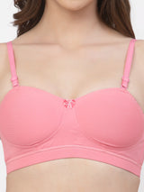 Women's Balconette Demi-Cup Bra | Padded | Non-Wired | Medium Coverage | T3100