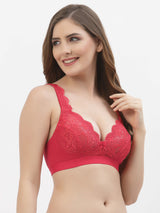 Women's Bridal Lace Bra | Non-Padded | Non-Wired | Full Coverage | T3071 (2)