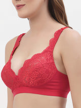 Women's Bridal Lace Bra | Non-Padded | Non-Wired | Full Coverage | T3071 (2)