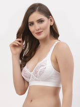 Women's Bridal Lace Bra | Non-Padded | Non-Wired | Full Coverage | T3071