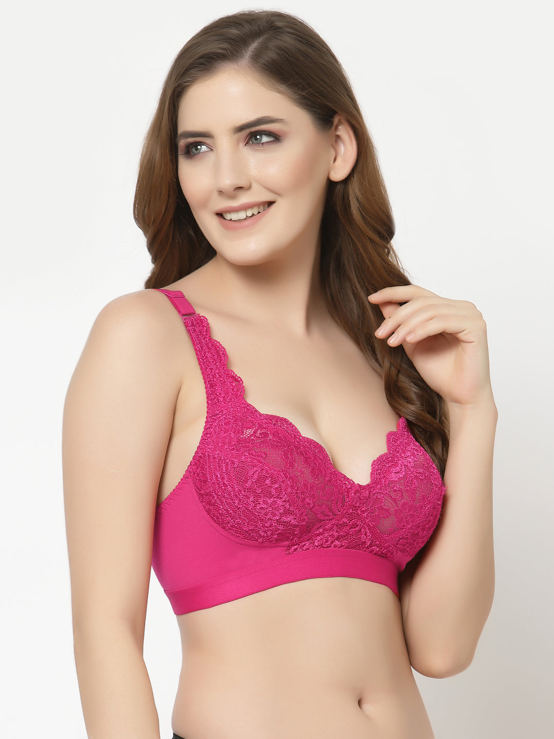 Women's Bridal Lace Bra | Non-Padded | Non-Wired | Full Coverage | T3071 (2)