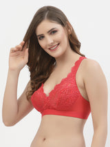 Women's Bridal Lace Bra | Non-Padded | Non-Wired | Full Coverage | T3071