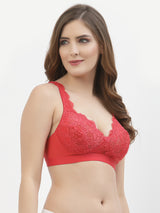 Women's Bridal Lace Bra | Non-Padded | Non-Wired | Full Coverage | T3071