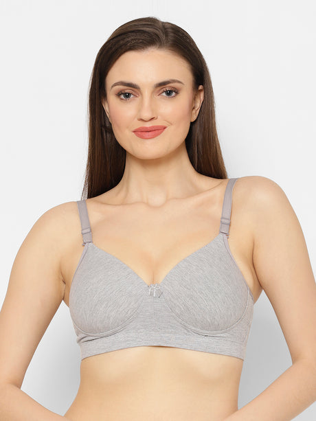 Women's Convertible-Straps T-Shirt Bra | Heavily Padded | Full Coverage | T3055