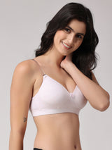 Women's Convertible-Straps T-Shirt Bra | Heavily Padded | Full Coverage | T3055