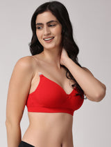 Women's Convertible-Straps T-Shirt Bra | Heavily Padded | Full Coverage | T3055