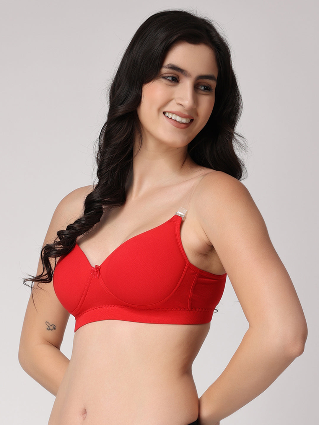 Women's Convertible-Straps T-Shirt Bra | Heavily Padded | Full Coverage | T3055