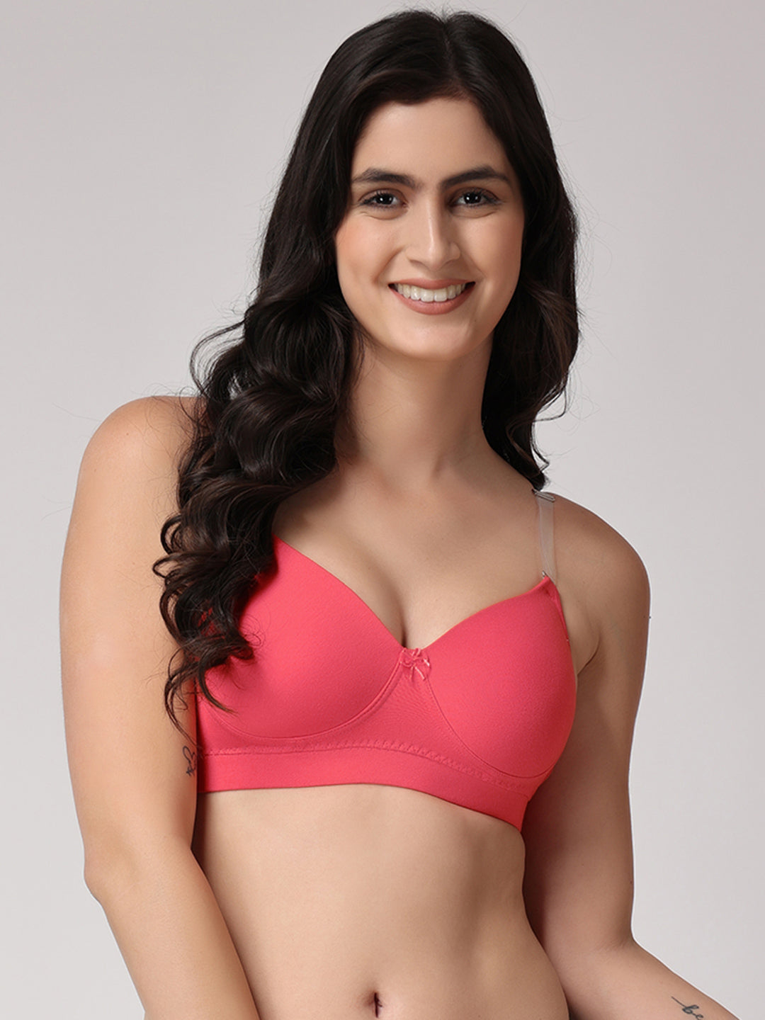 Women's Convertible-Straps T-Shirt Bra | Heavily Padded | Full Coverage | T3055