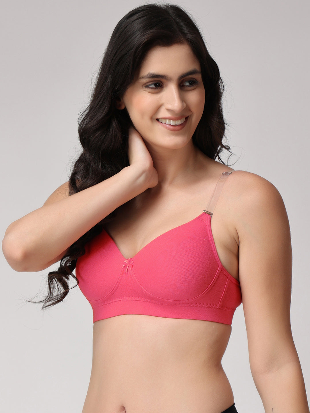 Women's Convertible-Straps T-Shirt Bra | Heavily Padded | Full Coverage | T3055