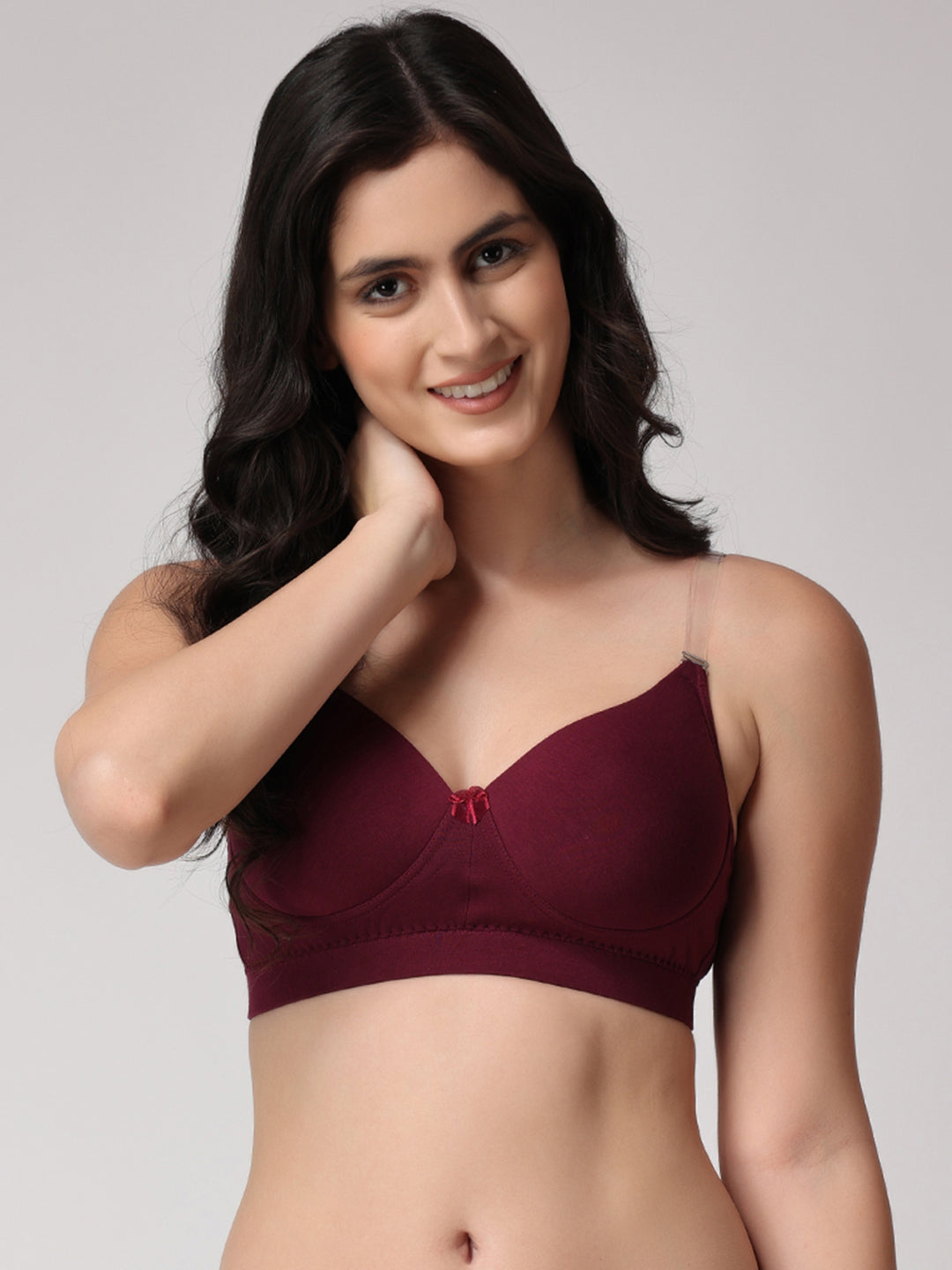 Women's Convertible-Straps T-Shirt Bra | Heavily Padded | Full Coverage | T3055