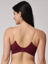 Women's Convertible-Straps T-Shirt Bra | Heavily Padded | Full Coverage | T3055