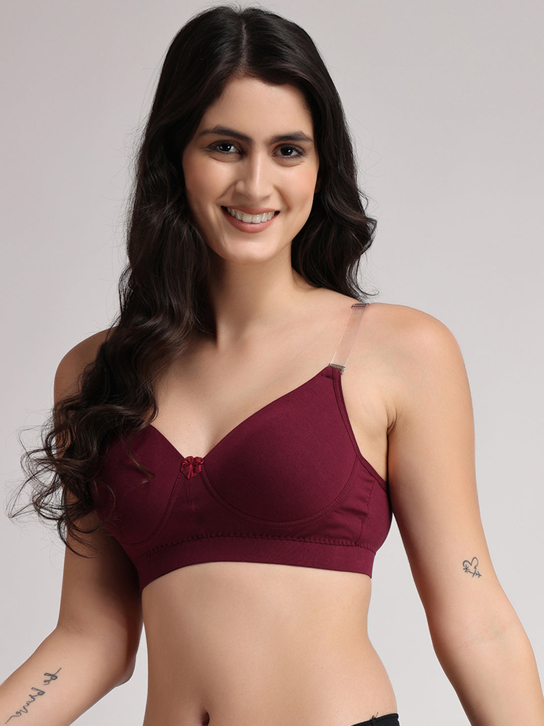 Women's Convertible-Straps T-Shirt Bra | Heavily Padded | Full Coverage | T3055