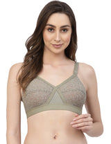 Women's Cross-Elastic Lace Bra | Non-Padded | Non-Wired | Full Coverage | T3096