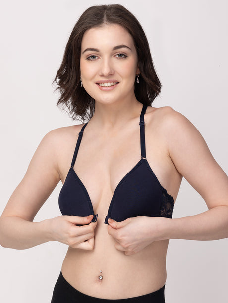 Women's Front-Open Bra | Lightly Padded | Non-Wired | Medium Coverage | T3037